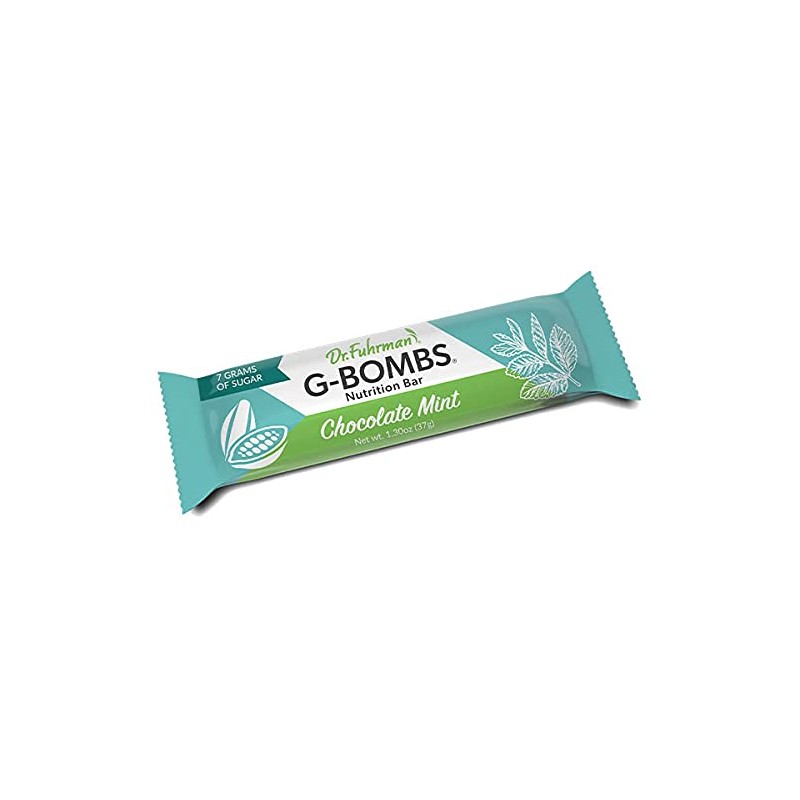 Dr. Fuhrman’s G-BOMBS Nutrition Bar – Chocolate Mint Flavor –