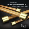ILAISIHOME 1-1/8 Inch Diameter Wood color Curtain Rods with Cap