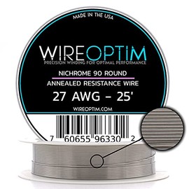 WIREOPTIM - 27 AWG - Nichrome 90 Resistance Wire - 25 Feet