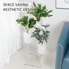 Sumerflos Acrylic Corner Plant Stand 3 Tier - Clear Indoor