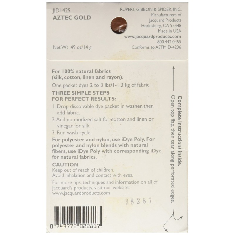 Jacquard Idye Natural Fabric: Aztec Gold