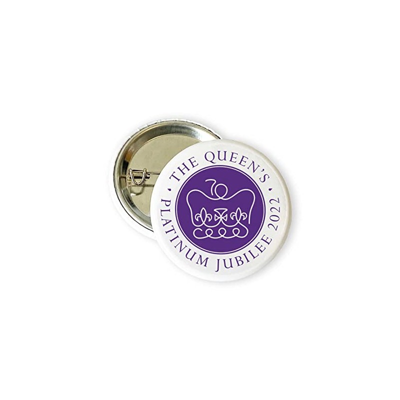 stika.co Queen's Platinum Jubilee 1952-2022 Commemorative Badge Celebration Pin Button