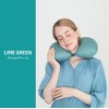 Neck Pillow, Compact, Pump Type, Lightweight, Air (Lime Green)