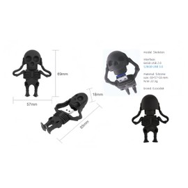 Ecoodisk 128GB USB 3.0 Flash Drive Novelty Cartoon Skeleton High Transfer Speed Pendrive Memory Stick