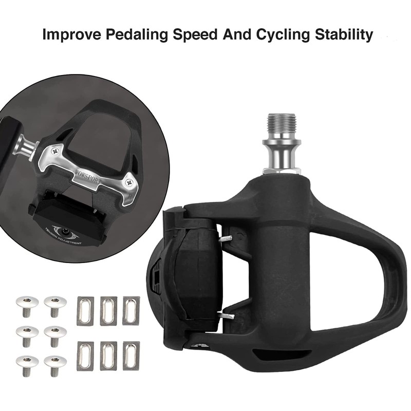 WOWSPORT SPD SL Road Bike Pedals with Cleat,Compatible with Shimano