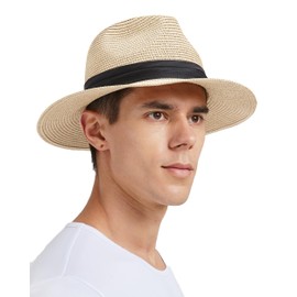 Zylioo Large Sun Straw Hats for Big Heads, Large Summer Beach Sun Hat Big Wide Brim UV Holiday Hat for Men Women