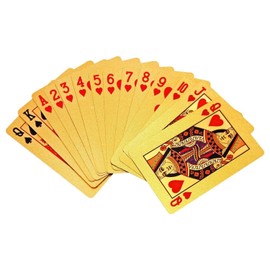 Charles William Premium 24K Gold Playing Card Euro Golden Foil Full Poker High Waterproof Deck Cards