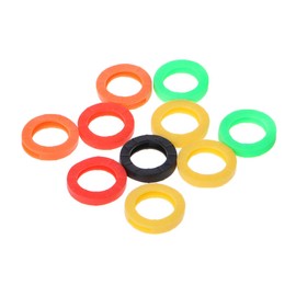 SHITINGRM Round for Key Caps Covers Assorted Colors Colorful for Key Tags for Key Identifier Silicone for Key Identifier