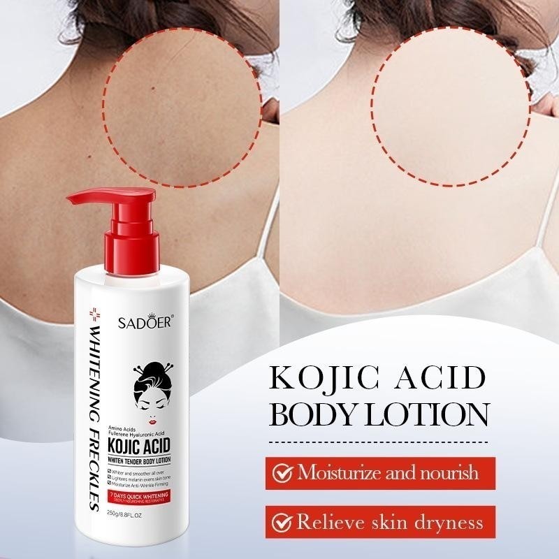 Kojic Acid Whitening Body Lotion 250g Brightening & Moisturizing Formula
