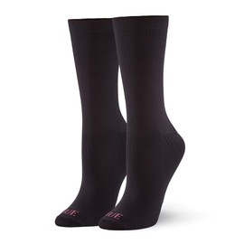 Hue Women's Cushioned Crew Sock, Black, one size