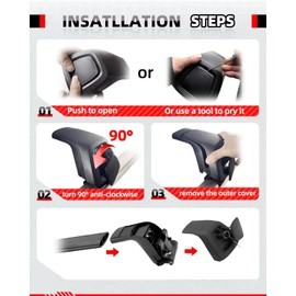 Etesan Upgraded Crossbars Fit for VW Volkswagen Atlas 2018-2025 Aluminum Roof Rack Cross Bars Cargo Carrier 165 lbs for Kayak Bike Canoe Ski Snowboard