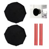 UFURMATE Door Handle Covers, 2Pcs Black Decorative Round Door Knob
