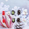 Christmas Press on Nails Short Square False Nails Christmas Tree
