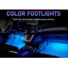 2Pcs Universal Blue LED Car Interior Ambient Foot Light W/USB