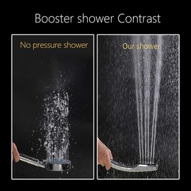 Joyoldelf Water-Saving Shower Head Hand Shower with 300 Holes Bathroom Turbo Pressure Chrome-Plated [Energy Class A +]