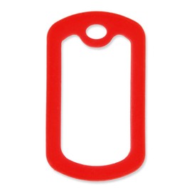 PinMart 5 Pack Military Style Dog Tag Silicone Silencer - Red
