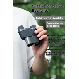 COZY FOREST 10x25 Mini Binoculars, Small Bodies Ultra Light, Hunting Birding Stargazing Concert Travel Adult Outdoor Viewing Games, BK7 Prism High Definition, FMC Multilayer Green Film.
