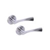 HANDLEZONE® Zena Lever On Round Rose Door Handles, Internal Passage