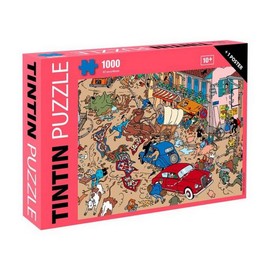 Puzzle Tintin, Accident on the Square + Poster 67 x 48 cm 81554 (2022)
