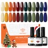 Modelones Gel Nail Polish Set, 12 Colors Christmas Winter Nude