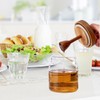ANSQU Honey Pot, Airtight Glass Honey Jar with Dipper Stick
