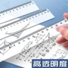 ZBYMOTW Ruler 15cm Plastic Transparent Ruler Scale Studying Measuring Tool