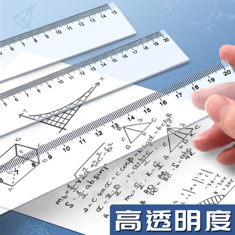 ZBYMOTW Ruler 15cm Plastic Transparent Ruler Scale Studying Measuring Tool
