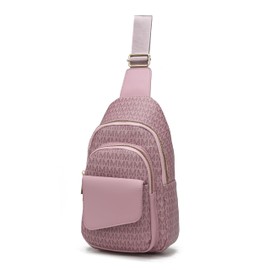 MKF Collection Sling Bag for Women, Trendy Shoulder bag Crossover Backpack Purses Fanny Pack Purple by Mia k