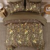 Yiran 7 Piece Brown Fall Comforter Set King Size, Floral