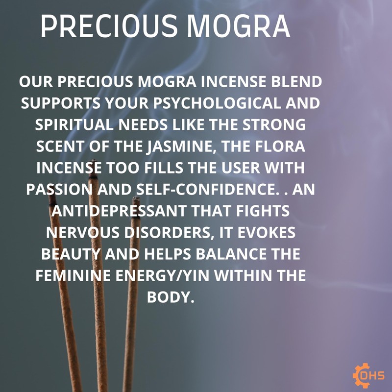 HEM Precious MOGRA Incense Sticks with DHS stick holder for