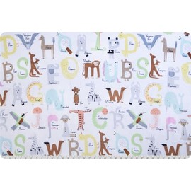 60" Wide Shannon Fabrics Digital Cuddle Easy As ABC Fabric Sold by The Yard