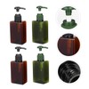 Baluue 4pcs Emulsion Bottles Refillable Lotion Shampoo Pump Dispenser for