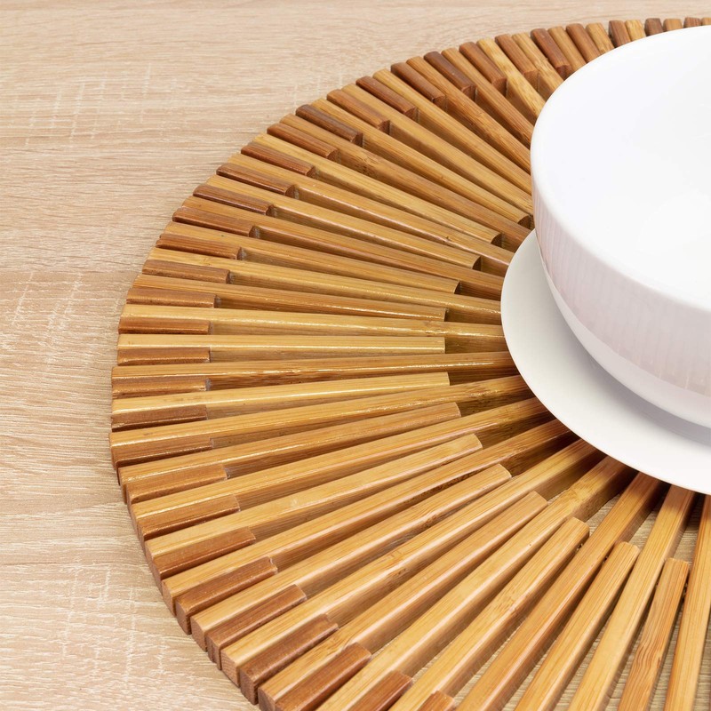 Westmark Bamboo Placemat Handmade Round Diameter 38 cm Bamboo Saleen