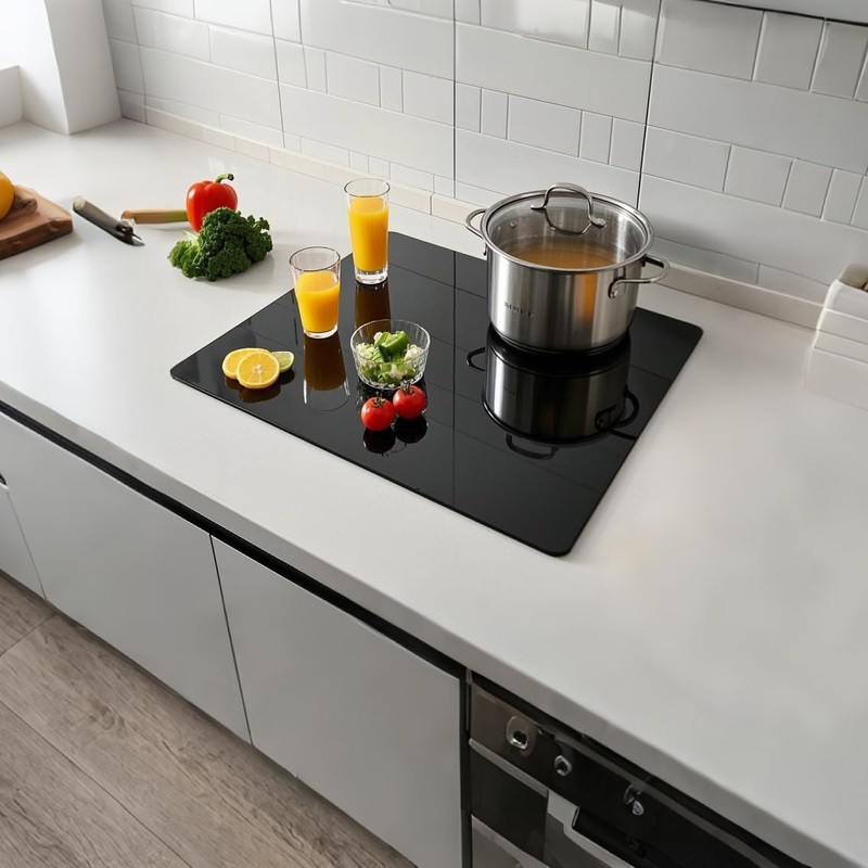 Tempered Glass Cutting Board for Kitchen, Black Cutting Board for
