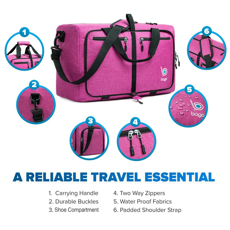 bago Holdall Bags for Men & Women - 40L Spacious