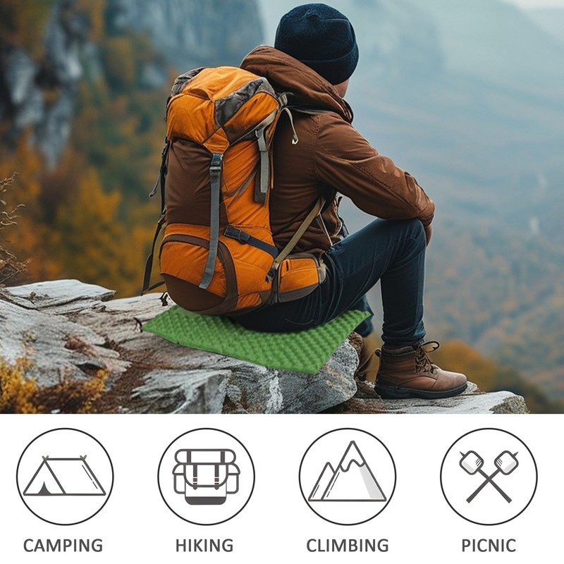Sueving Folding Sit Mat, Waterproof Folding Hiking Seat Pad, Portable