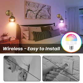 EIDEARAY Battery Operated Wall Sconce, Vintage Wall Sconce with Deep Green Tulip Glass Lampshade Rechargeable Battery Powered Wall Light with Remote Control for Bedroom,Living Room, Hallway, Aisle