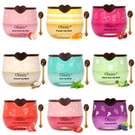 TITIMORE 9Pcs Bee Lip Balm Honey Pot,Valentines Gifts Bee Lip Mask Honey Lip Balm Uk,Stocking Stuffers for Women,Hydrating & Prevention Dry and Cracked Lip Scrubs Exfoliator Plumping