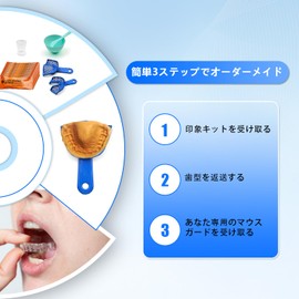 Dentellea Custom Night Guard for Upper and Lower Teeth - Comfortable BPA Free Virtually Invisible Clear Retainer - Includes Storage Case and Easy Mold Kit for Bruxing, Clenching and Sports