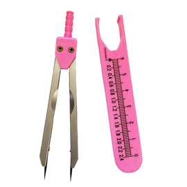 Airgoesin EKG ECG Calipers Nursing or Doctor Caliper Divider for Measuring Drafting Electrocardiographs with Ruler (Pink)