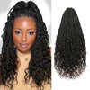 Toniola Boho Crochet Braids with Human Hair Curls 16 Inch