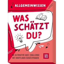 was schätzt du? - Allgemeinwissen: Die ultimative Quiz-Challenge mit kniffligen Schätzfragen | Kartenspiel mit Schätzfragen zu unnützem Wissen - ab 10 Jahre
