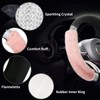 Achiou Rhinestone Fluffy Steering Wheel Cover - Comfortable Non-Slip Luxury