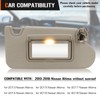 Left & Right Sun Visor with Vanity Light for 2013-2018