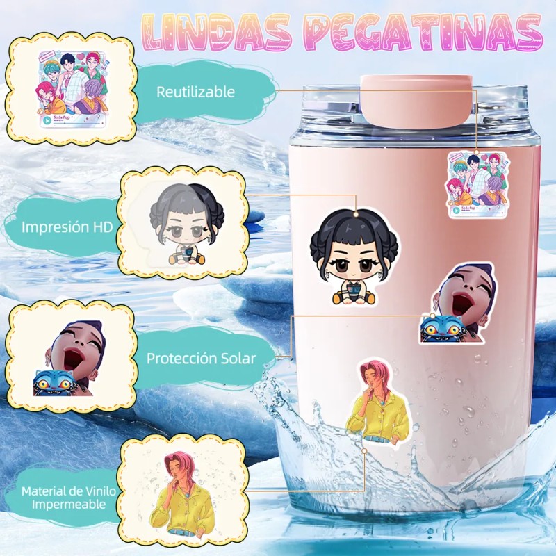 Kpop Demon Hunters 127 Calcomanias Stickers Pvc Contra Agua