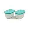 TUPPERWARE Ice Crystal Freezer Containers 170ml (2) Mint White Tin