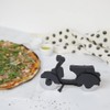 balvi Pizza Cutter Scooter Black Plastic/Stainless Steel