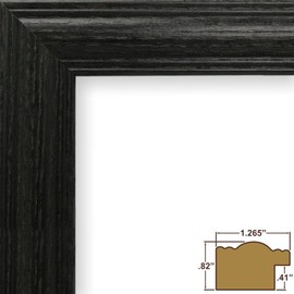 Craig Frames 440BK 12 by 16-Inch Black Picture Frame, Single White Collage Mat with 13 Openings