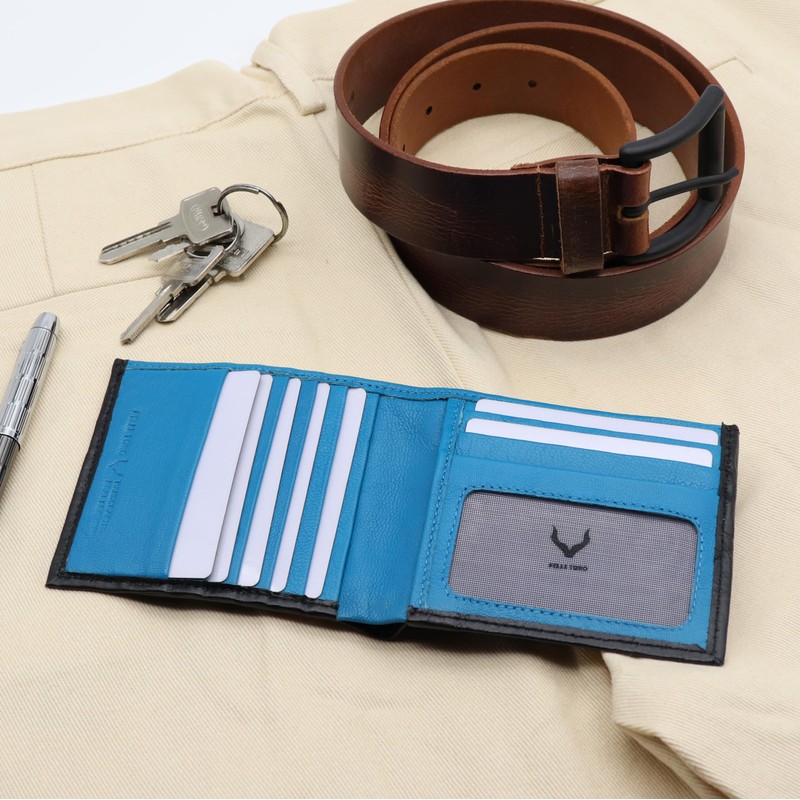 PELLE TORO Handmade Super Slim Men's Wallet, Handmade with Napa