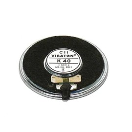 Lautsprecher u. Umformer 4cm(1.6") mini speaker plastic diaphragm metal basket 1-2W 350 6000Hz 50ohm 520Hz - SKU 2841